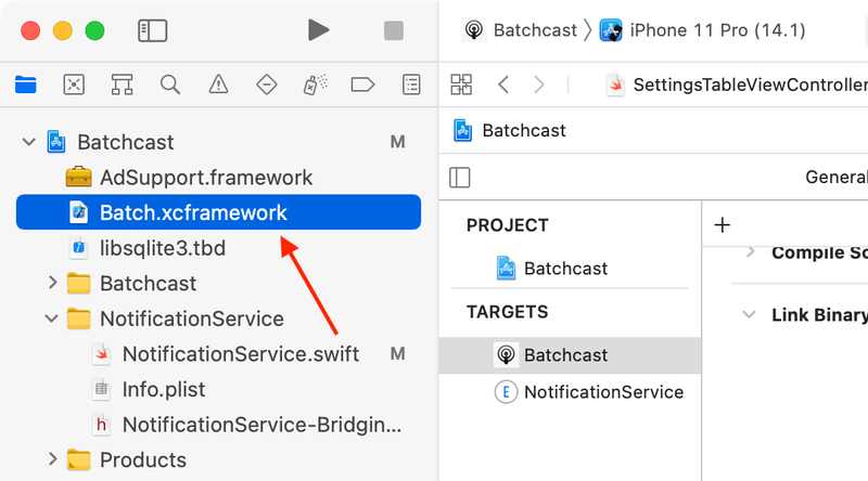 Project Navigator view